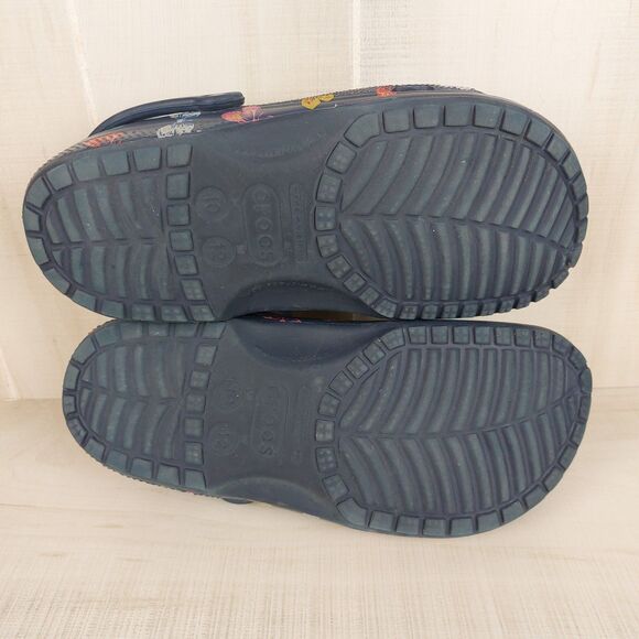 Crocs Classic Vacay Vibes Clog Navy Butterfly Print Womens 10 Men's 12 206375 - Picture 6 of 7